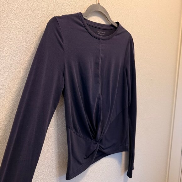 Athleta Women's Essence Twist Top Activewear Size S Yoga Workout‎ Thumbholes - Picture 3 of 11
